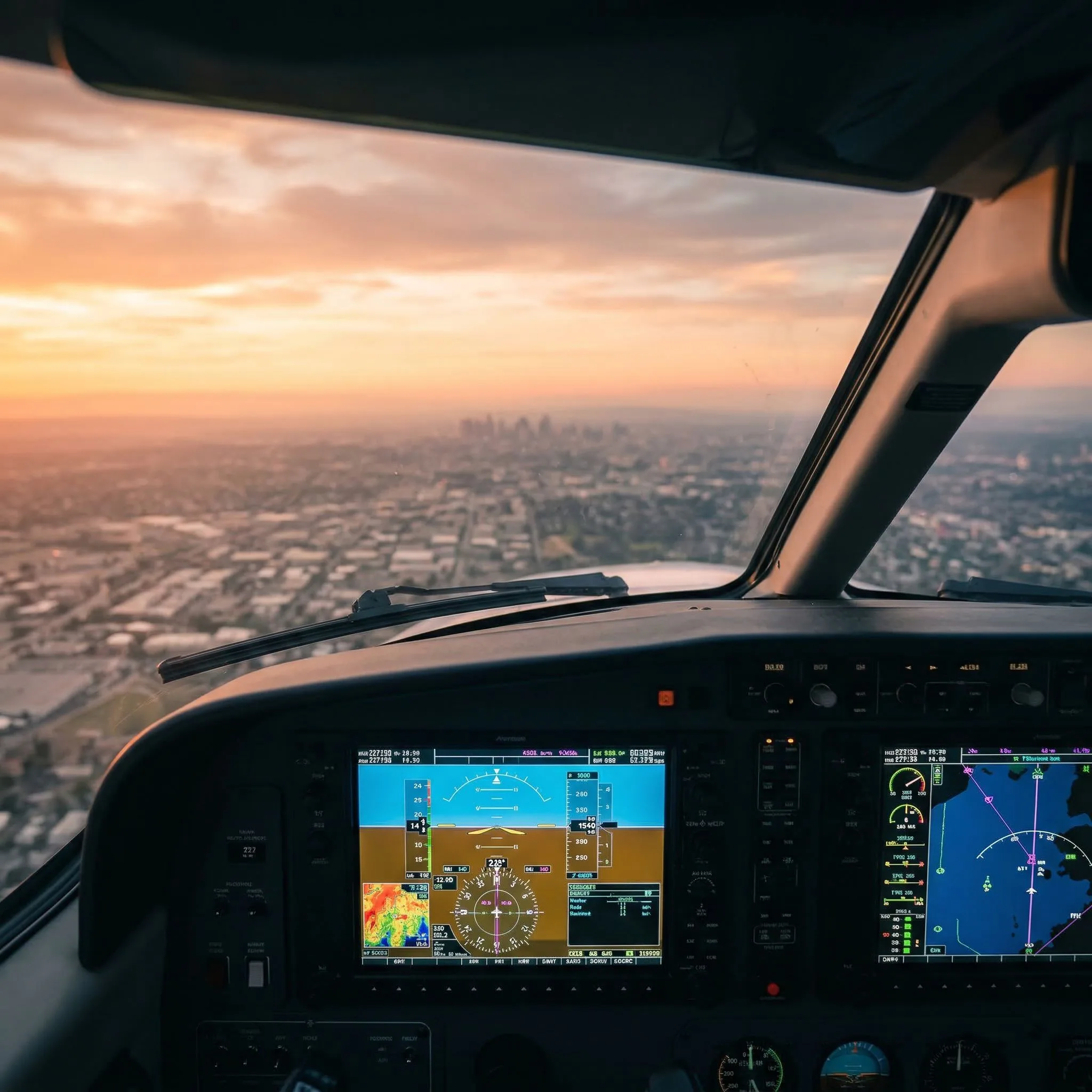 Aircraft cockpit instrumentation and navigation displays
